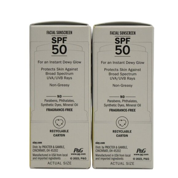 Olay SPF 50 Dewy Glow Sunscreen Stick With Vitamin C & E Broad Spectrum Non-Grea - Picture 2 of 5